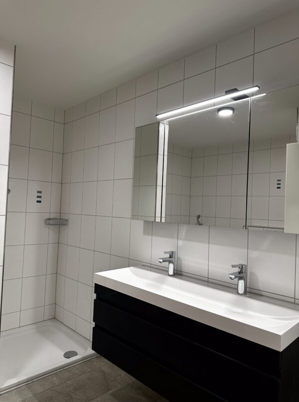 Frisch gereinigtes Badezimmer – professionelle Wohnungsreinigung von Dalex Immo